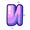 Video sticker 🔠 violet @cute_enot_art