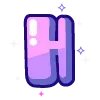 Sticker 🔠 violet @cute_enot_art