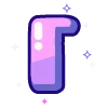 Video sticker 🔠 violet @cute_enot_art
