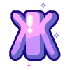 Video sticker 🔠 violet @cute_enot_art