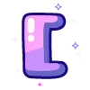 Sticker 🔠 violet @cute_enot_art