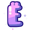 Video sticker 🔠 violet @cute_enot_art