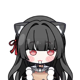 Video sticker 🧋 神秘剪刀女