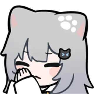 Telegram sticker ⭐ Nachoneko絵文字（へんにゃの付き） @見字睇V