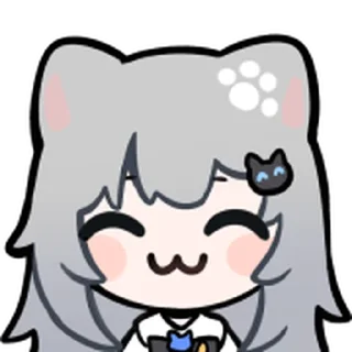 Telegram sticker ⭐ Nachoneko絵文字（へんにゃの付き） @見字睇V
