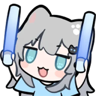 Telegram sticker ⭐ Nachoneko絵文字（へんにゃの付き） @見字睇V