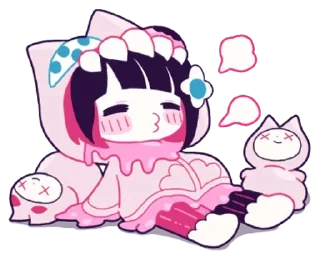 Telegram sticker 👾 ☆ berta delica ⌒(>。<) @kiokome