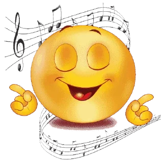 Телеграм стикер 🎵 YellowEmoticons2