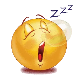 Телеграм стикер 😴 YellowEmoticons2
