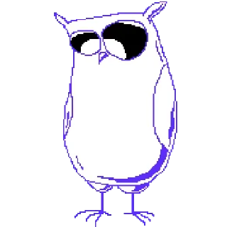 Telegram sticker 😔 owls by @my_unrefined