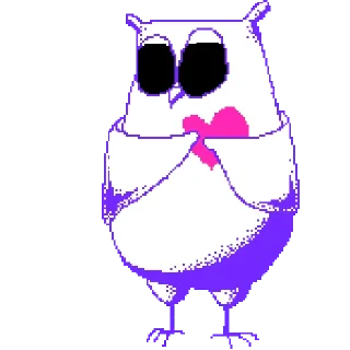 Telegram sticker 💝 owls by @my_unrefined