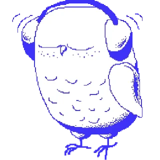 Telegram sticker 🎧 owls by @my_unrefined