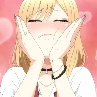 Telegram sticker 🥰 - ᗷY @ahMshY 𓉮 . Marin Kitagawa