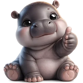 Video sticker 👍 Бегемотик 5 @Nyasticks