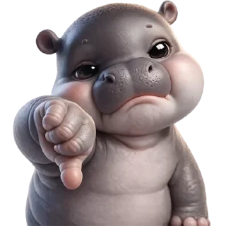 Telegram sticker 👎 Бегемотик 5 @Nyasticks