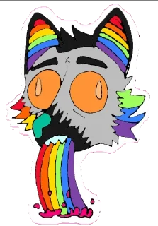 Телеграм стикер 🤮 Sparkledog World Domination