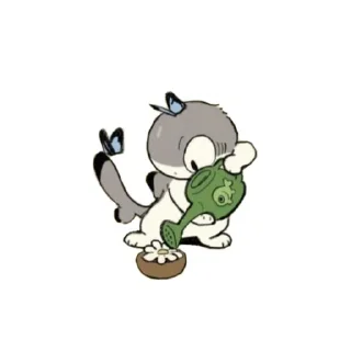 Telegram sticker 🌷 yogin幺菁 - shark kitty
