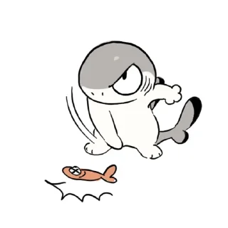 Sticker 😡 yogin幺菁 - shark kitty