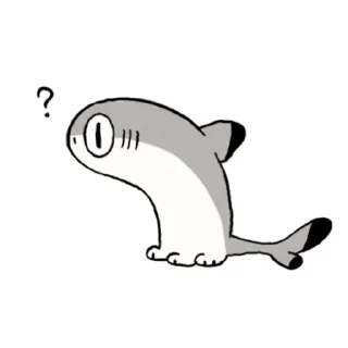 Telegram sticker 🤔 yogin幺菁 - shark kitty