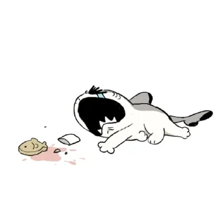 Telegram sticker 😭 yogin幺菁 - shark kitty