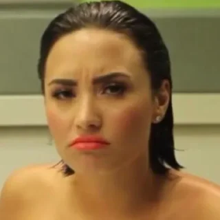 Telegram sticker ☹️ Demi Lovato Reacts by @ddlovatobr
