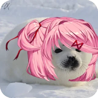 Telegram sticker 👍 ddlc / ддлк нацуки :: @TgEmodziBot