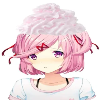Telegram sticker 💇 ddlc / ддлк нацуки :: @TgEmodziBot