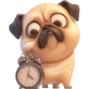Sticker ⏰ Милый Мопс @Nyasticks