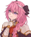 Telegram sticker 🤔 Astolfo by @dercyan