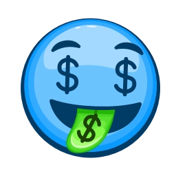 Sticker 🤑 OneXBetEmojiPack