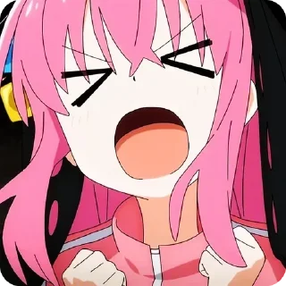 Telegram sticker 😫 - Join : @AHMSHY 🫧 Bocchi the Rock