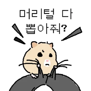 Telegram sticker 👍 @KakaoEmoji 만찢햄스터 (오피스물ver.)