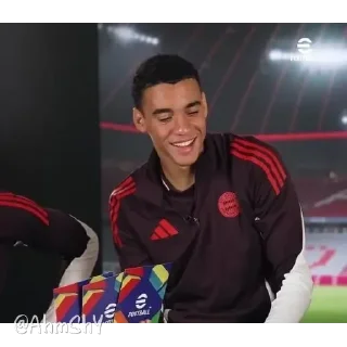 Telegram sticker ⚽ - ᗷY @ahMshY 𓉮 . Jamal Musiala