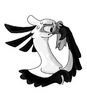 Телеграм стикер 😢 Эшли | Птах-интеллигент (от Reggi Arts)