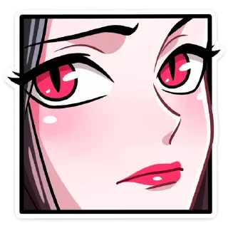 Telegram sticker 🤨 Дьяволица; @vk_stickers18 + @yooshi69