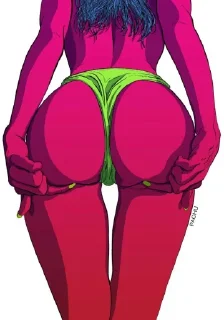 Telegram sticker 🍑 Pachu M. Torres. Erotic art. @Mozzafiata