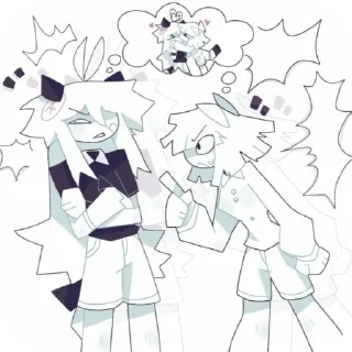 Telegram sticker 👍 Оливер и клэр канон ➡️ @Ctikerubot