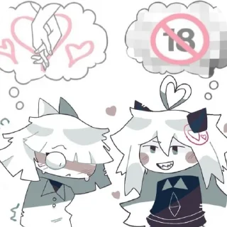 Telegram sticker 🐱 Оливер и клэр канон ➡️ @Ctikerubot