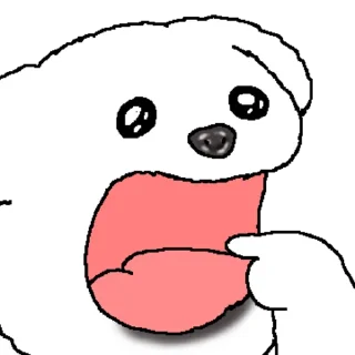 Telegram sticker 👍 @KakaoEmoji 촉촉한 코 말티즈 4