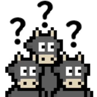 Telegram sticker ❓ 흑우촌 마을콘