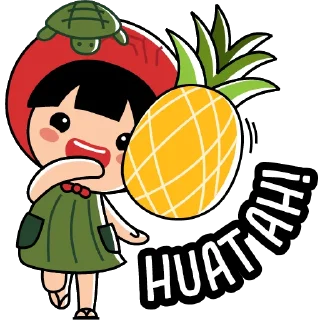 Video sticker 🍍 Ang Ku Kueh Girl