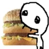 Sticker 🍔 я психопат?