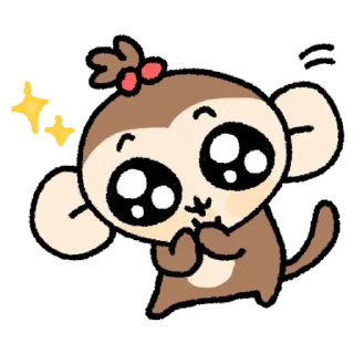 Video sticker 🤩 Banana please baby monkey :: @Deceiving_Angel