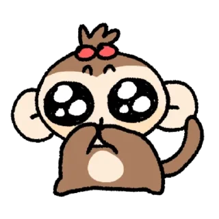 Telegram sticker 🙊 Banana please baby monkey :: @Deceiving_Angel