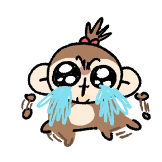 Video sticker 😭 Banana please baby monkey :: @Deceiving_Angel