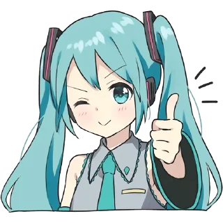 Sticker 👍 Hatsune Miku @hoshiyaku