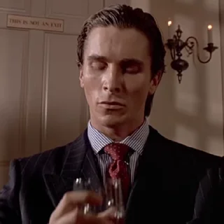 Video sticker 🥃 American Psycho @freetopsticker