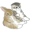 Sticker 😭 Котята и Кролики @Nyasticks