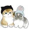 Sticker 🐱 Котята и Кролики @Nyasticks