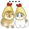 Sticker 🐤 Котята и Кролики @Nyasticks